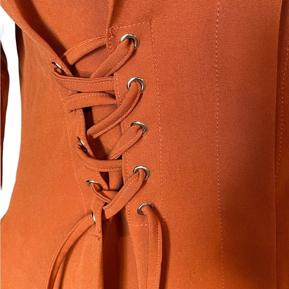 The RAETRUDA Rust Tie Accent Dress - Picture 10 of 12